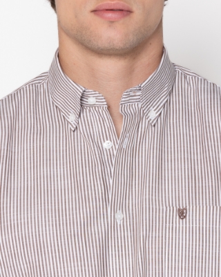 ΑΝΔΡΙΚΟ ΠΟΥΚΑΜΙΣΟ ΡΙΓΕΣ ΦΛΑΜΑ REGULAR FIT thumb