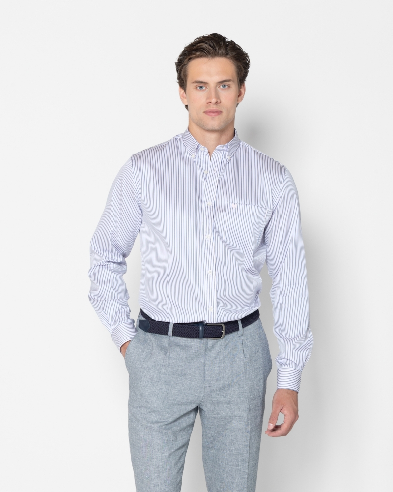 ΑΝΔΡΙΚΟ ΠΟΥΚΑΜΙΣΟ ΡΙΓΕΣ TWILL REGULAR FIT