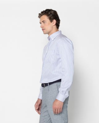 ΑΝΔΡΙΚΟ ΠΟΥΚΑΜΙΣΟ ΡΙΓΕΣ TWILL REGULAR FIT thumb