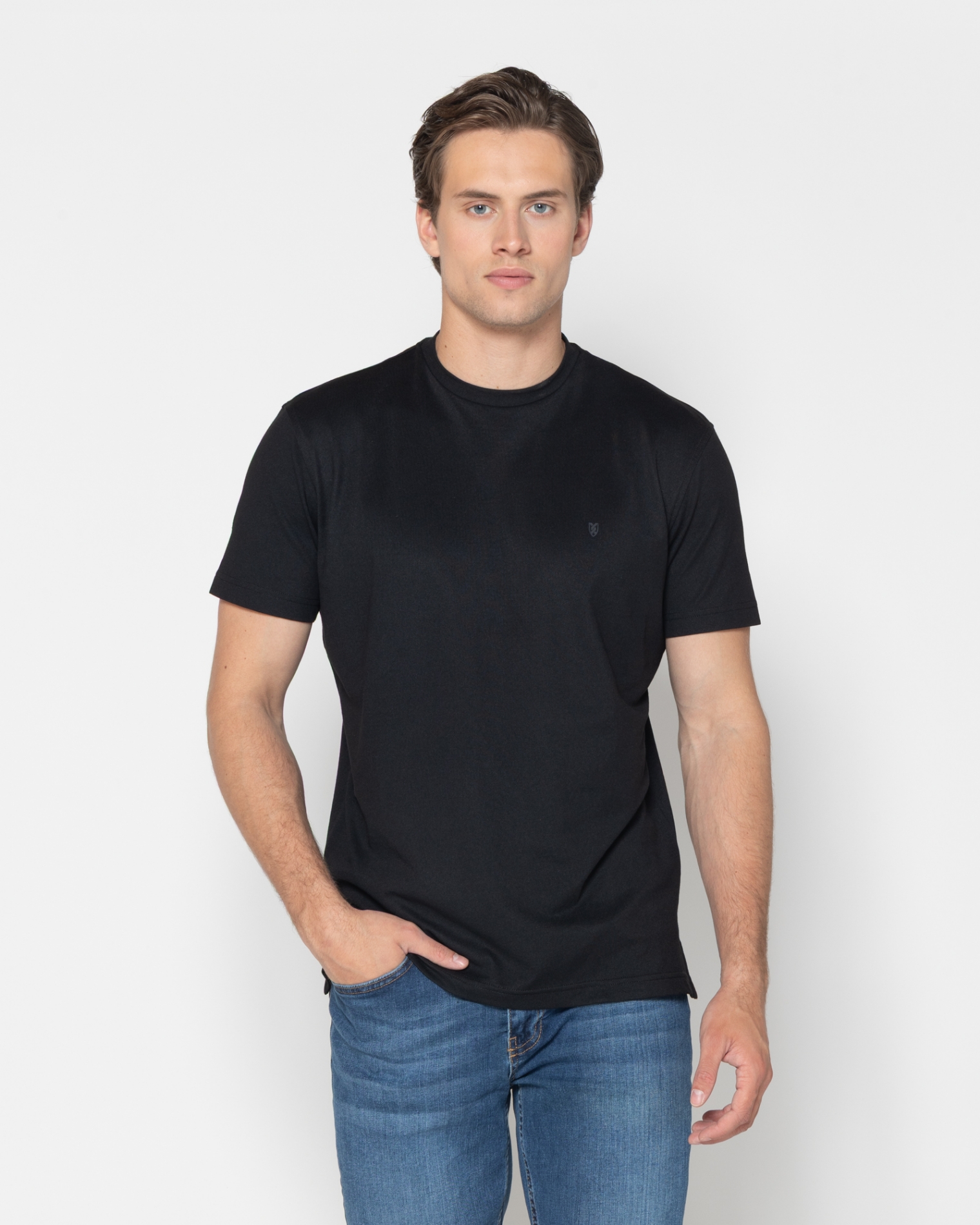 	ΑΝΔΡΙΚΟ T-SHIRT PIQUE TECH ΜΑΥΡΟ