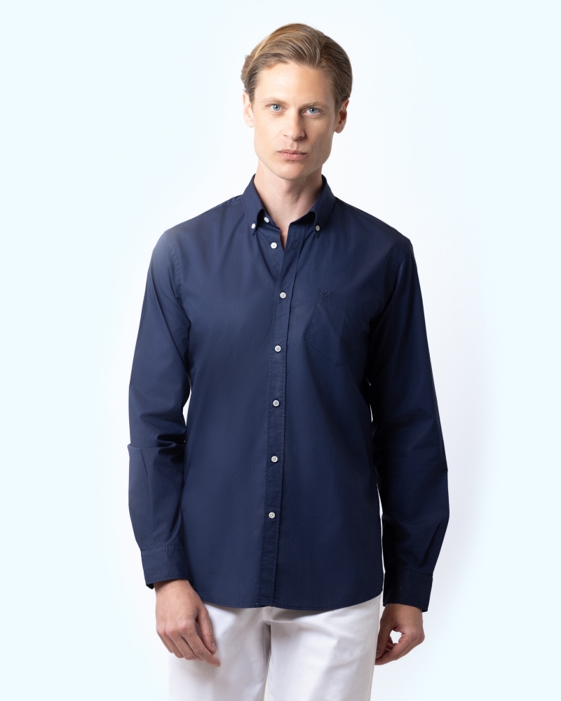 BIG & TALL  ΠΟΥΚΑΜΙΣΟ ΠΟΠΛΙΝΑ REGULAR FIT ΜΠΛΕ