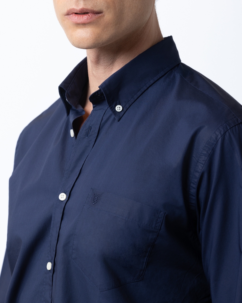 BIG & TALL  ΠΟΥΚΑΜΙΣΟ ΠΟΠΛΙΝΑ REGULAR FIT ΜΠΛΕ