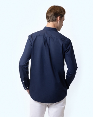 BIG & TALL  ΠΟΥΚΑΜΙΣΟ ΠΟΠΛΙΝΑ REGULAR FIT ΜΠΛΕ thumb