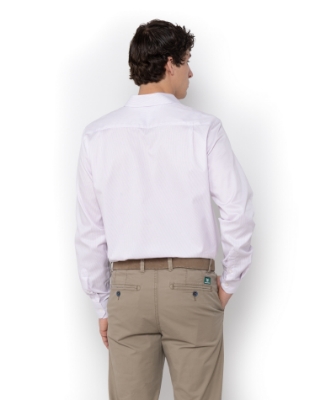 ΑΝΔΡΙΚΟ ΠΟΥΚΑΜΙΣΟ ΡΙΓΕΣ TWILL CUSTOM FIT thumb