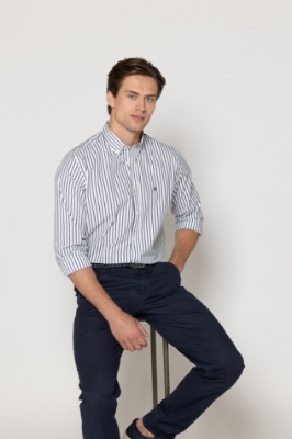 ΠΟΥΚΑΜΙΣΟ ΡΙΓΕ ΠΟΠΛΙΝΑ REGULAR FIT thumb