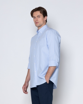 ΠΟΥΚΑΜΙΣΟ ΠΟΠΛΙΝΑ ΡΙΓΕΣ REGULAR FIT thumb