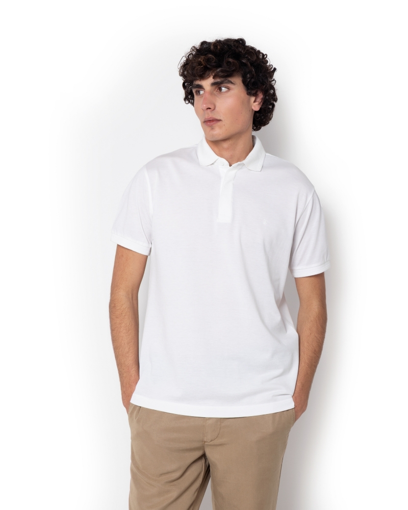  POLO PIQUE PIMA COTTON ΛΕΥΚΟ