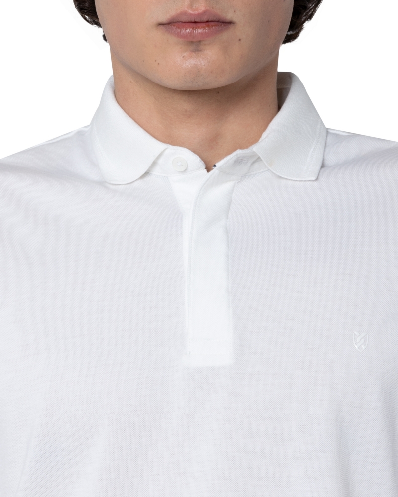  POLO PIQUE PIMA COTTON ΛΕΥΚΟ