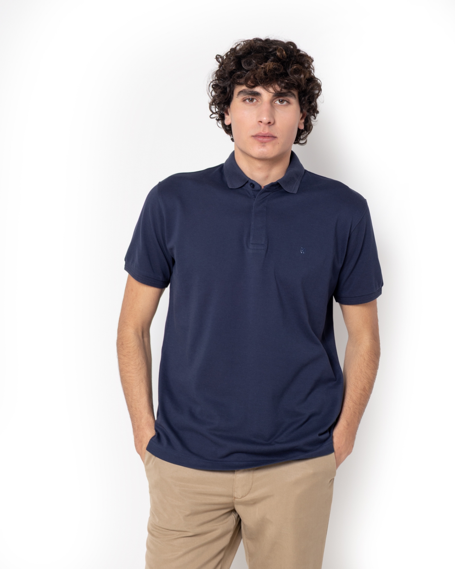 	POLO PIQUE PIMA COTTON ΜΠΛΕ