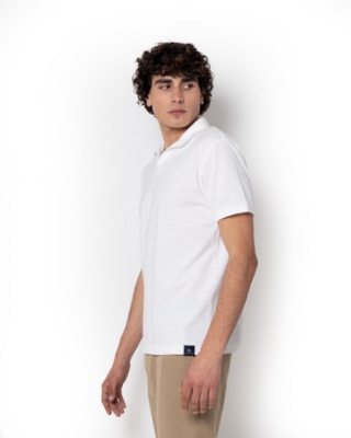 ΜΠΛΟΥΖΑ POLO PIQUE ΦΛΑΜΑ  ΛΕΥΚΟ thumb