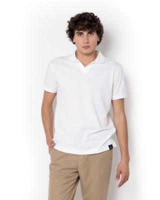 ΜΠΛΟΥΖΑ POLO PIQUE ΦΛΑΜΑ  ΛΕΥΚΟ thumb