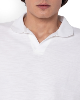 ΜΠΛΟΥΖΑ POLO PIQUE ΦΛΑΜΑ  ΛΕΥΚΟ thumb