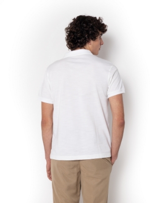 ΜΠΛΟΥΖΑ POLO PIQUE ΦΛΑΜΑ  ΛΕΥΚΟ thumb