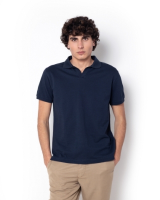 ΜΠΛΟΥΖΑ POLO PIQUE ΦΛΑΜΑ ΜΠΛΕ thumb