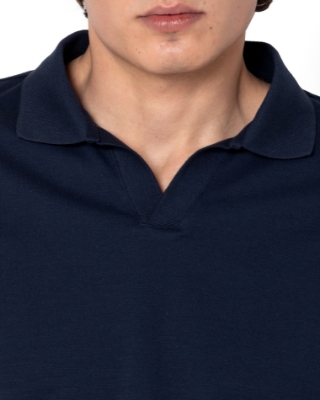 ΜΠΛΟΥΖΑ POLO PIQUE ΦΛΑΜΑ ΜΠΛΕ thumb