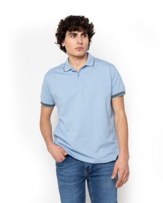 POLO PIQUE WAFFLE ΓΑΛΑΖΙΟ thumb