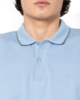 POLO PIQUE WAFFLE ΓΑΛΑΖΙΟ thumb