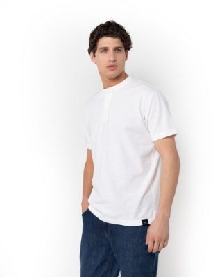  T-SHIRT PIQUE ΦΛΑΜΑ ΛΕΥΚΟ thumb