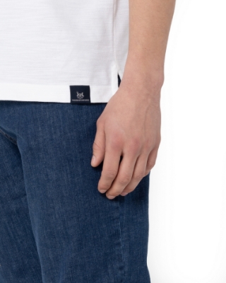  T-SHIRT PIQUE ΦΛΑΜΑ ΛΕΥΚΟ thumb