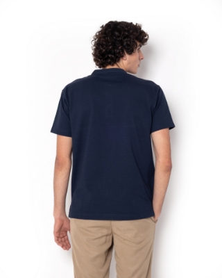 T-SHIRT PIQUE ΦΛΑΜΑ ΜΠΛΕ thumb