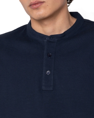 T-SHIRT PIQUE ΦΛΑΜΑ ΜΠΛΕ thumb