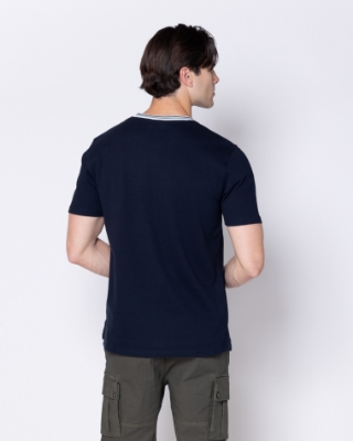 ΜΠΛΕ ΜΠΛΟΥΖΑ T-SHIRT PIQUE WAFFLE thumb