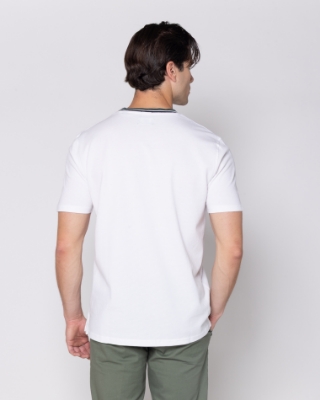 ΛΕΥΚΟ T-SHIRT PIQUE WAFFLE REGULAR FIT thumb
