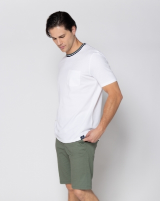 ΛΕΥΚΟ T-SHIRT PIQUE WAFFLE REGULAR FIT thumb