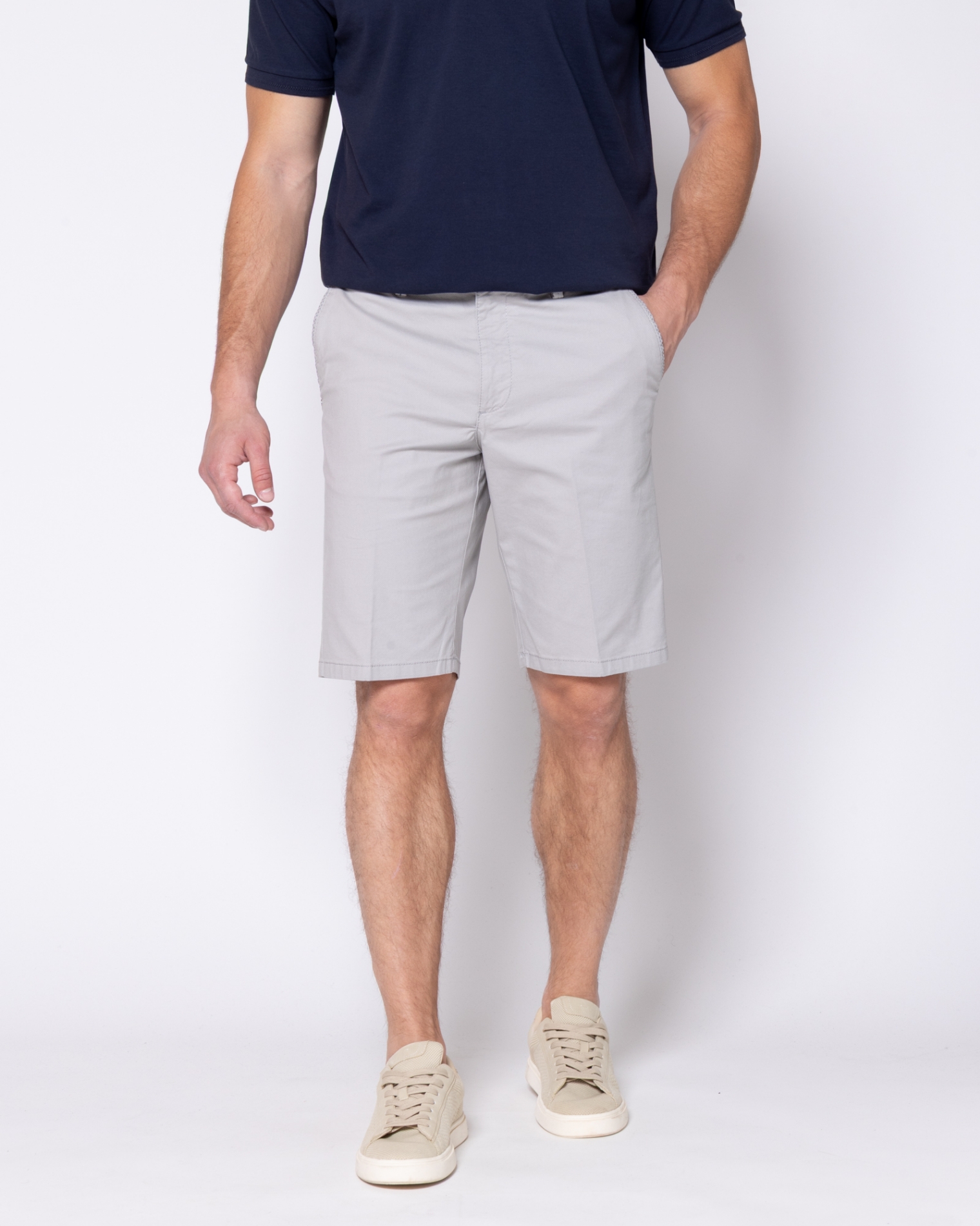 ΒΕΡΜΟΥΔΑ CHINOS ΓΚΡΙ REGULAR FIT 