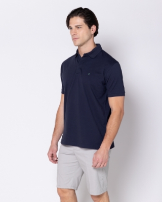 POLO PIQUE PIMA COTTON ΜΠΛΕ thumb