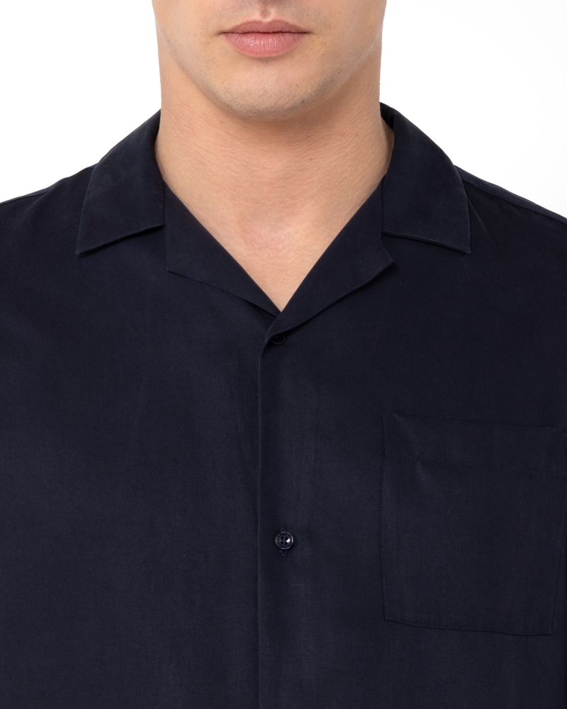 ΠΟΥΚΑΜΙΣΟ TENCEL ΜΠΛΕ CUSTOM FIT