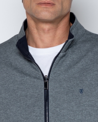Ανδρικό μπουφάν bomber The Bostonians σε γκρι, λεπτομέρεια thumb