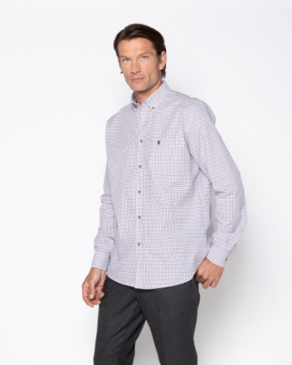 Ανδρικό καρό πουκάμισο twill The Bostonians, πλάγια όψη thumb