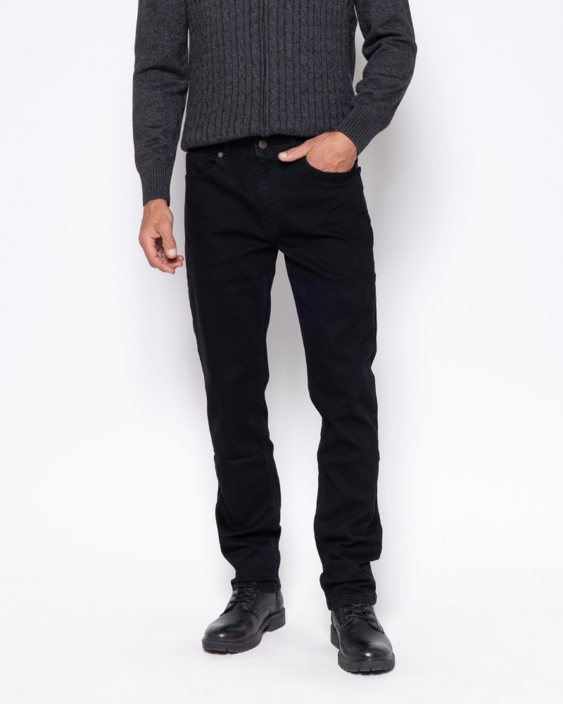 Ανδρικό τζιν παντελόνι The Bostonians σε μαύρο, μεγάλα μεγέθη, μπροστινή όψη
