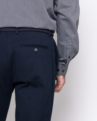 Ανδρικό παντελόνι chino twill The Bostonians σε μπλε, λεπτομέρεια thumb