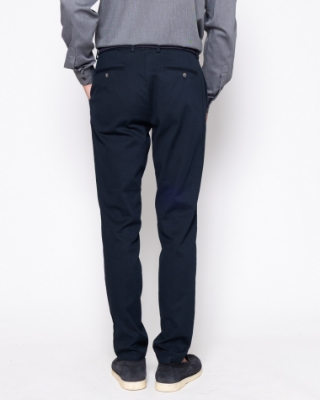 Ανδρικό παντελόνι chino twill The Bostonians σε μπλε, πίσω όψη thumb