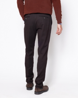 Ανδρικό παντελόνι chino twill The Bostonians σε καφέ, πίσω όψη thumb