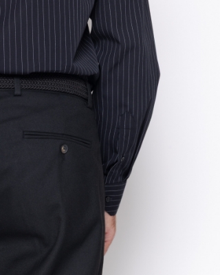 Ανδρικό παντελόνι chino twill The Bostonians σε μαύρο, λεπτομέρεια thumb