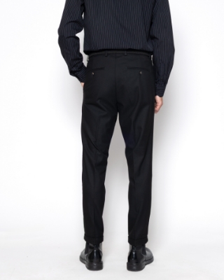 Ανδρικό παντελόνι chino twill The Bostonians σε μαύρο, πλάγια όψη thumb